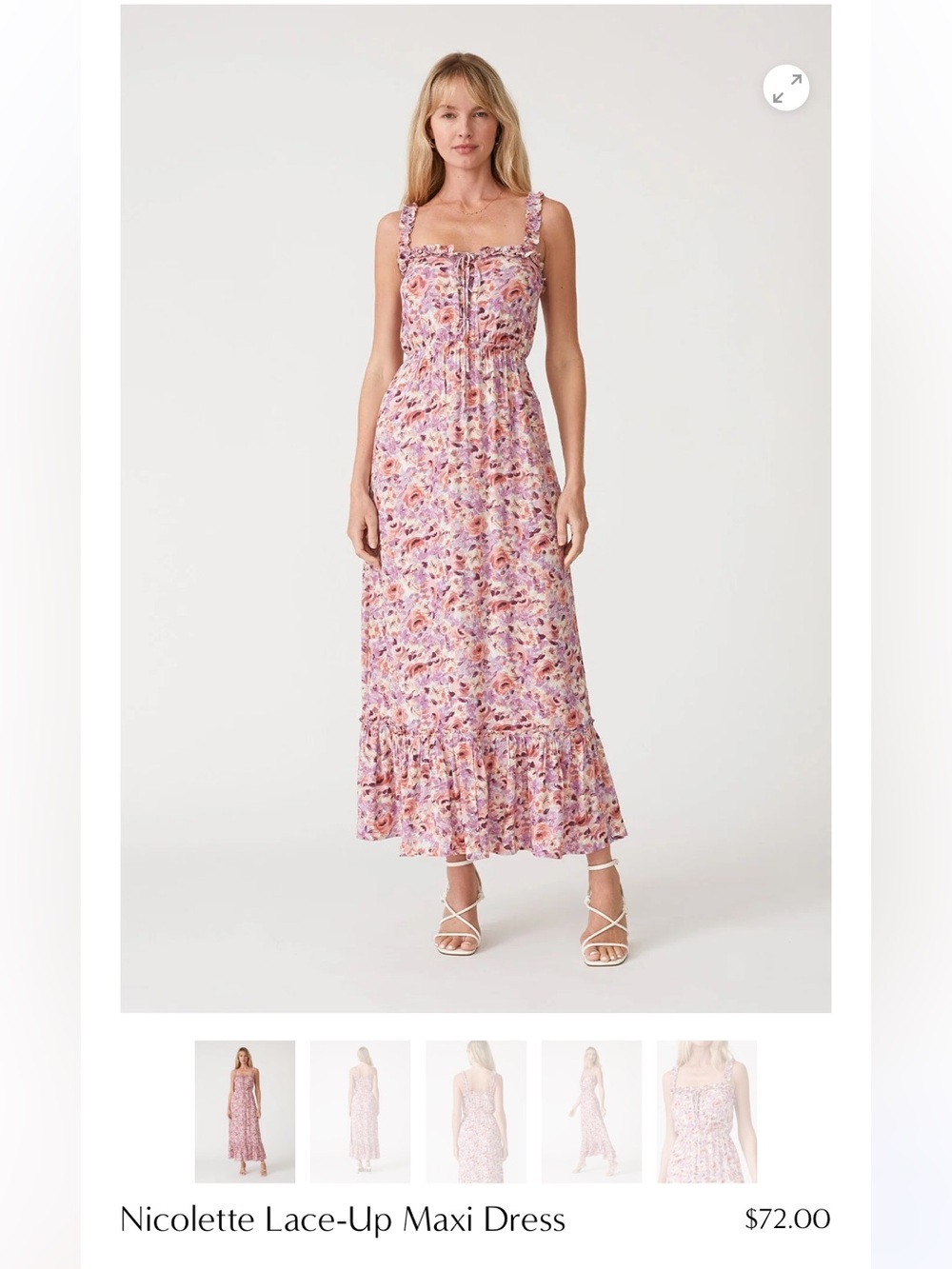 Lovestitch Lace-Up Maxi Dress